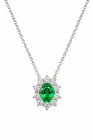 Necklace Fabio Collection Woman in White Gold Smeraldo 713813